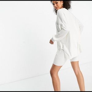 Knitted top and legging shorts set, new